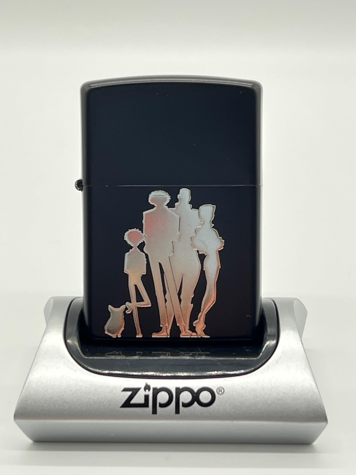 カウボーイビバップ 天国の扉⭐︎zippo Zippo Oil Lighter Cowboy Bebop Crew Silhouette Black Silver