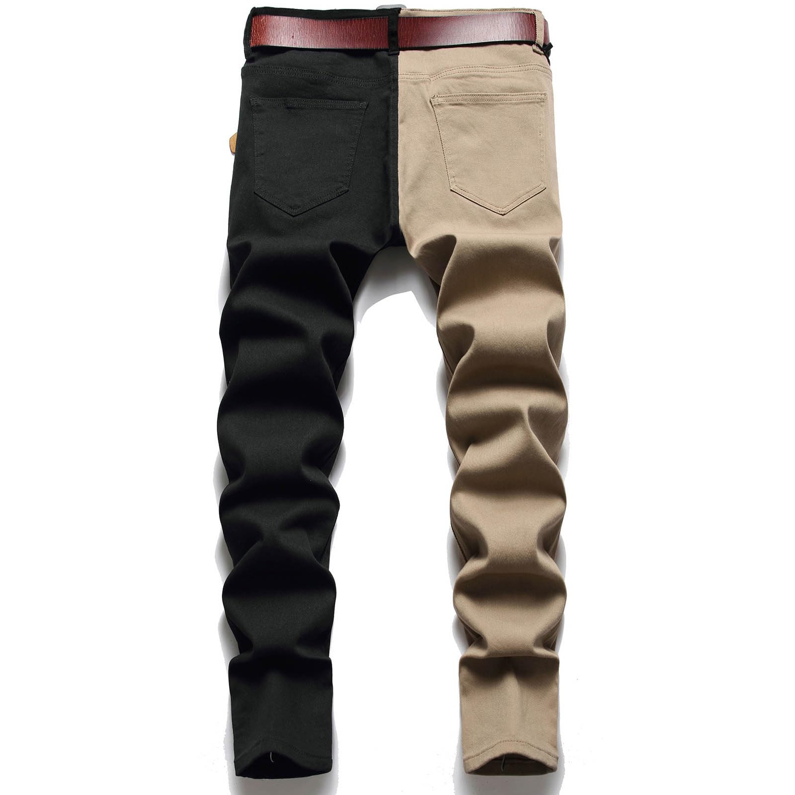 Jeans Strappati Uomo, Pantaloni di Jeans da Uomo Pantaloni in Denim a Gamba Dritta con vestibilità Aderente Elasticizzati Rovinati Nero Jeans Uomo Regular Fit Jeans Moto Stile Urban E Streetwear Y2k