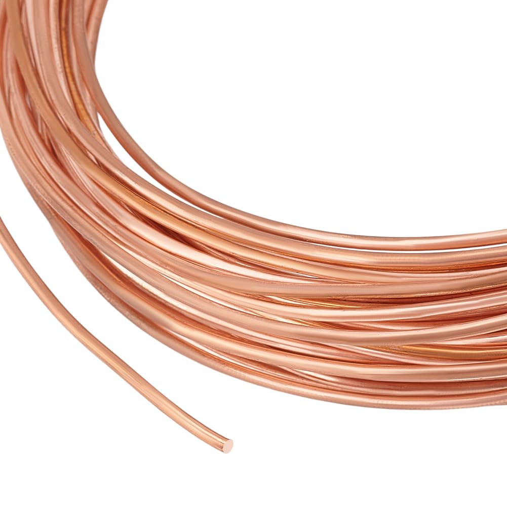 BENECREAT 10m/32.81 Feet Solid Copper Wire, 1.6mm/14 Gauge Round Soft Copper Wire for Jewelry Making Craft, Gem Wrapping