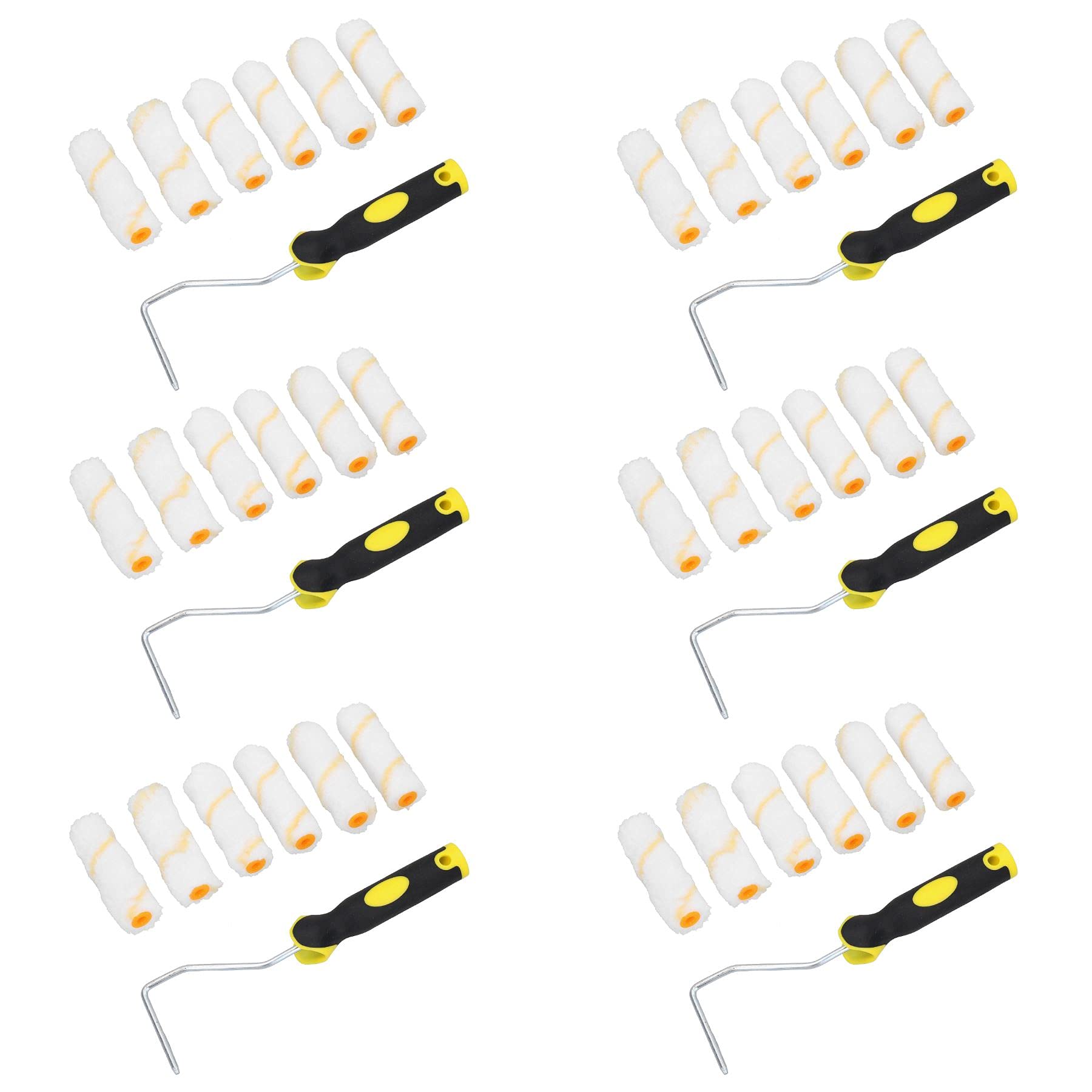 36pc 4” Mini Roller and Sleeves Set for Gloss Emulsion Paints Painting Decorating