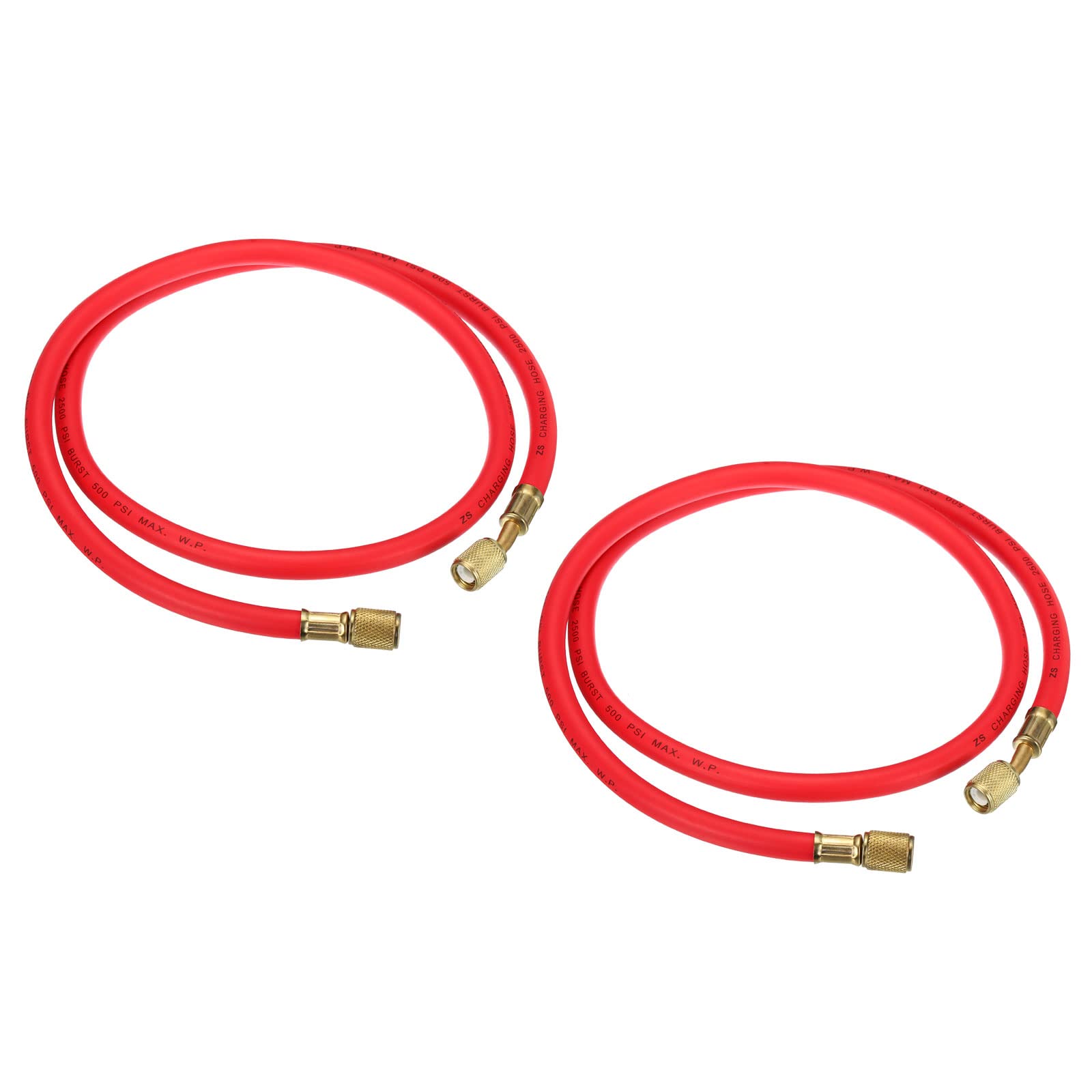 Red AC Maintenance Hose Refrigeration Gauges PATIKIL 1/4 SAE Refrigerant Charging Hose HVAC Charging Hose 600 PSI