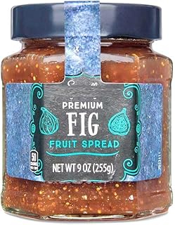 Premium Fig Fruit Spread, Gourmet Seasonal Gift, Pancakes, Waffles, Baking & Thanksgiving Desserts – Holiday Breakfast Gluten Free Snack Treat (Specially Selected 9oz Jar)