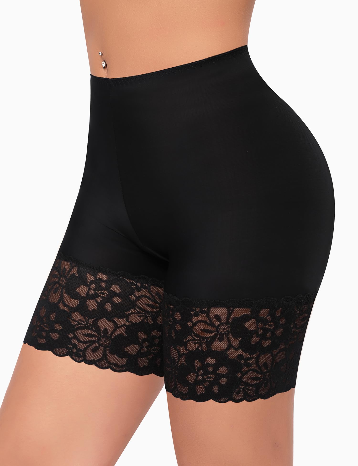 Short Anti Frottement Cuisse Femme Dentelle sous Robe Legging #1 Noir 295-2XL Checking 339