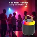 pTron Newly Launched Fusion Bliss 16W Bluetooth Speaker with Wireless Karaoke Mic, 6Hrs Playtime, Vibrant RGB Lights, Voice Effects, Multi-Play Modes BT5.3/TF Card & Type-C Charging Port (Black) gallery image