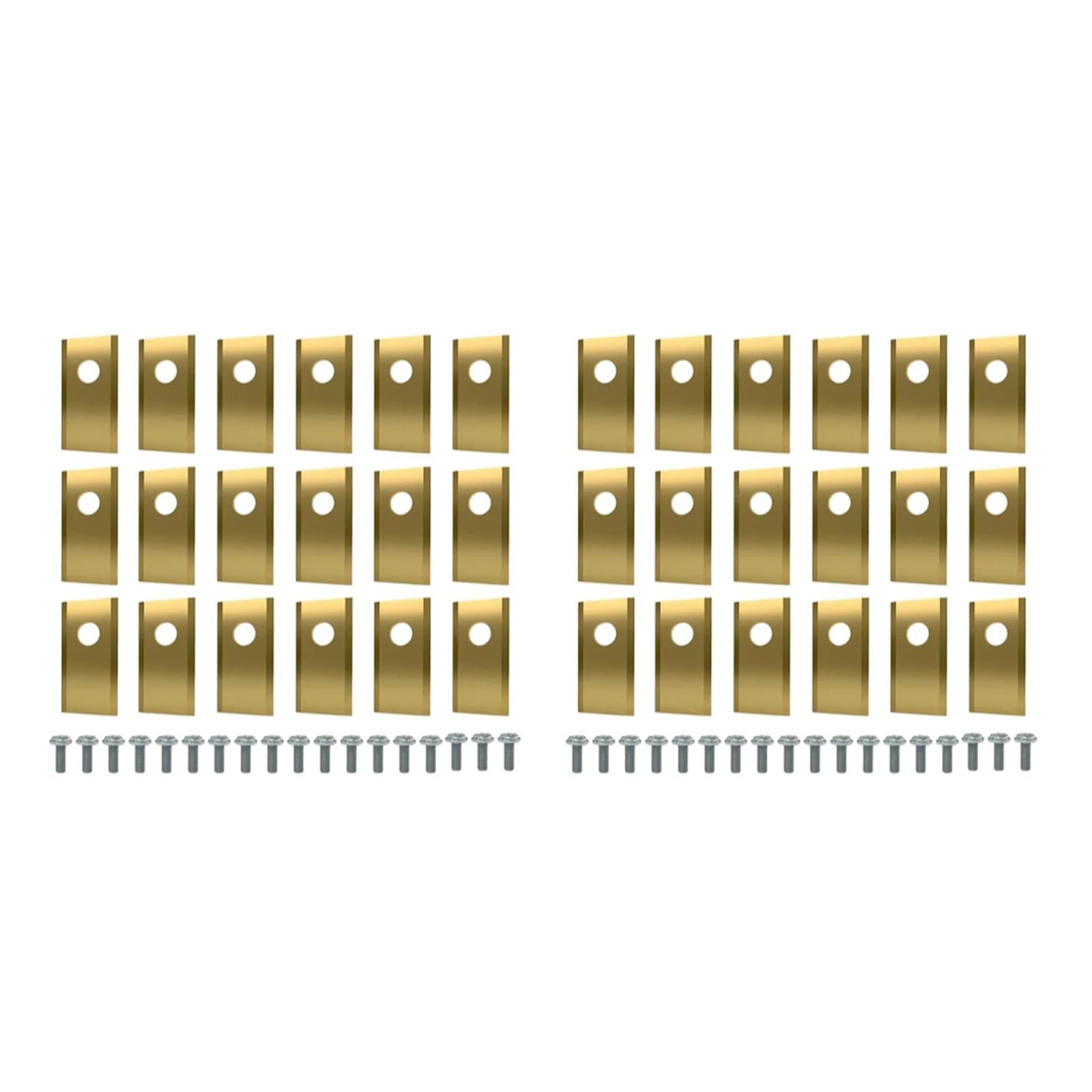 18/36PCS Lame for tagliaerba Tagliaerba di ricambio for tagliaerba compatibile con Worx Landroid Tosaerba da giardino Robot rasaerba Strumenti(Gold 36Pcs)