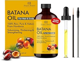 Botanic Hearth Raw Batana Oil for Hai for Hair Growth (2 fl oz) | 100% Pure and Unrefined Oil from Honduras | Promotes Thicker, Stronger Hair