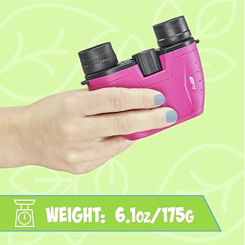 Tasco Kids Binoculars 8x21, Compact Binoculars for Kids Ages 3-12, Great for Adventures, Hiking, Camping, Travel, Bird Watching