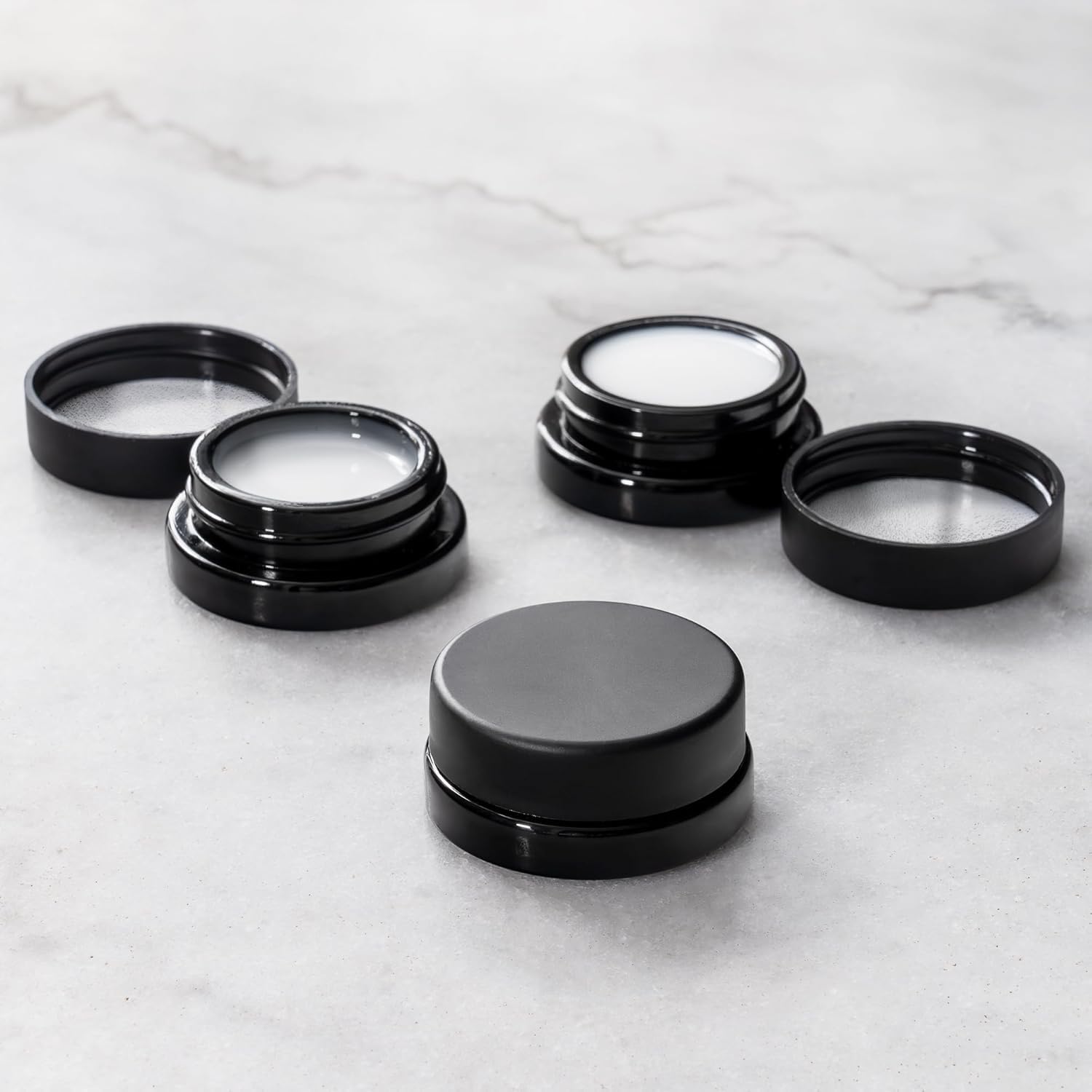 7ml Thick Glass Jars with Airtight Lids, 90 Pack