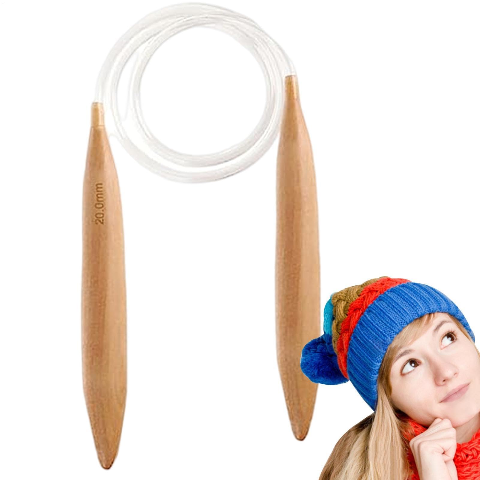 Stricknadeln aus Holz für grobes Garn, ideal zum Weben von Pullovern, Schals, Mützen und Decken