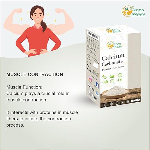 Miniatura 5 de Herbs Botanica Carbonato de calcio en polvo de grado alimenticio Suplemento de calcio para cocinar y hornear, antiácido, pasta de dientes DIY 8 onzas