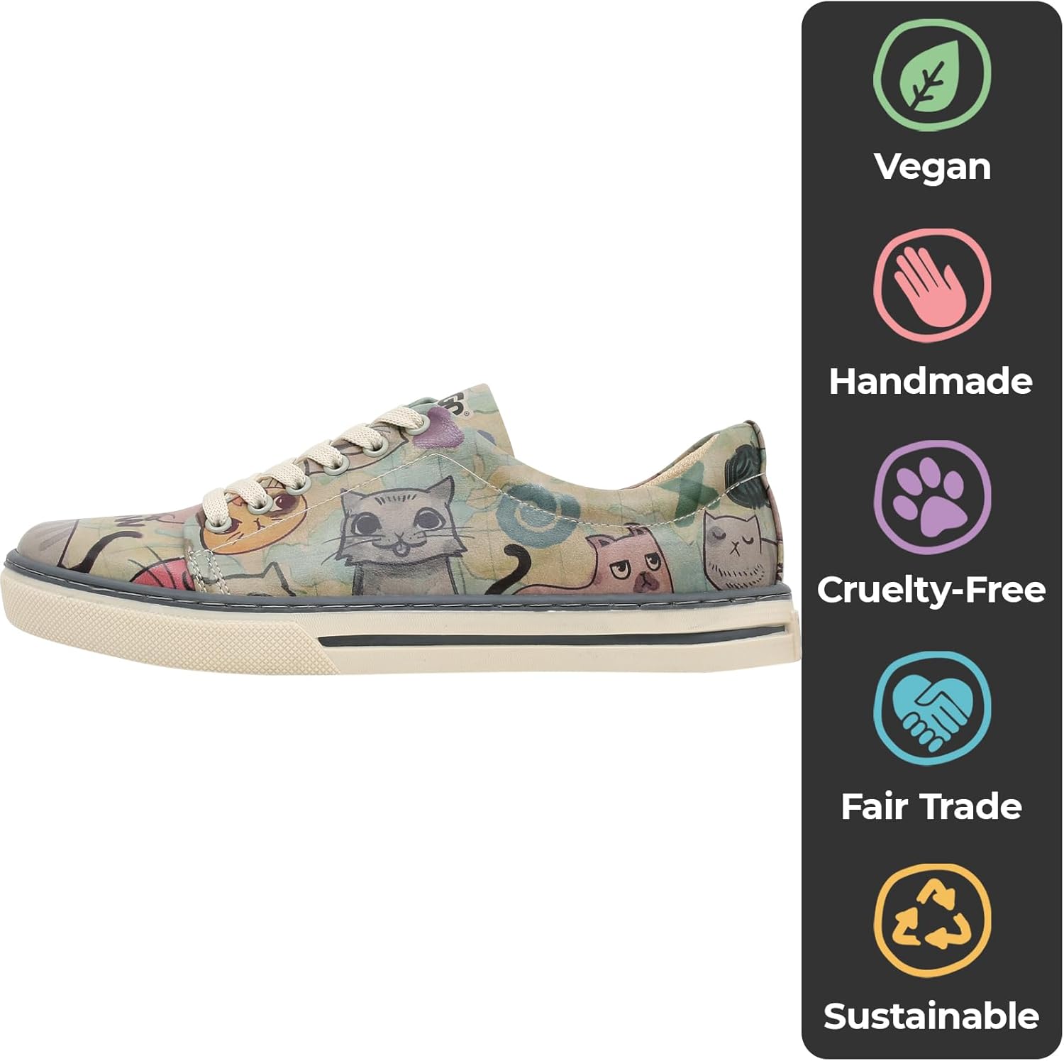 DOGO Vegan Leather Sneakers for Women - Handmade and Unique Fashion Sneakers for Women - Image 4