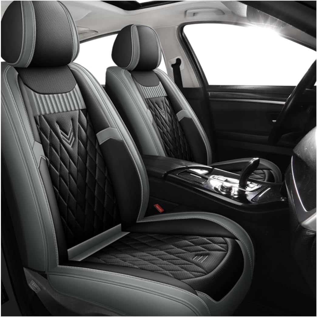 Car Seat Covers,For Ford Ecosport 2013-2017,Full Set Car Leather Seat Covers Sets Protector Accessories,J-grey