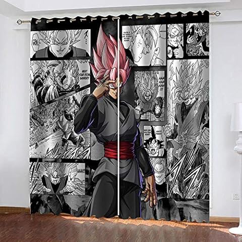 LWXBJX Blackout Curtains for Bedroom - Anime Samurai Ninja - 3D Print Pattern Eyelet ​Thermal Insulated - 55 x 63 Inch Drop - 90% Blackout Curtains for Kids Boys Girls Playroom Cover
