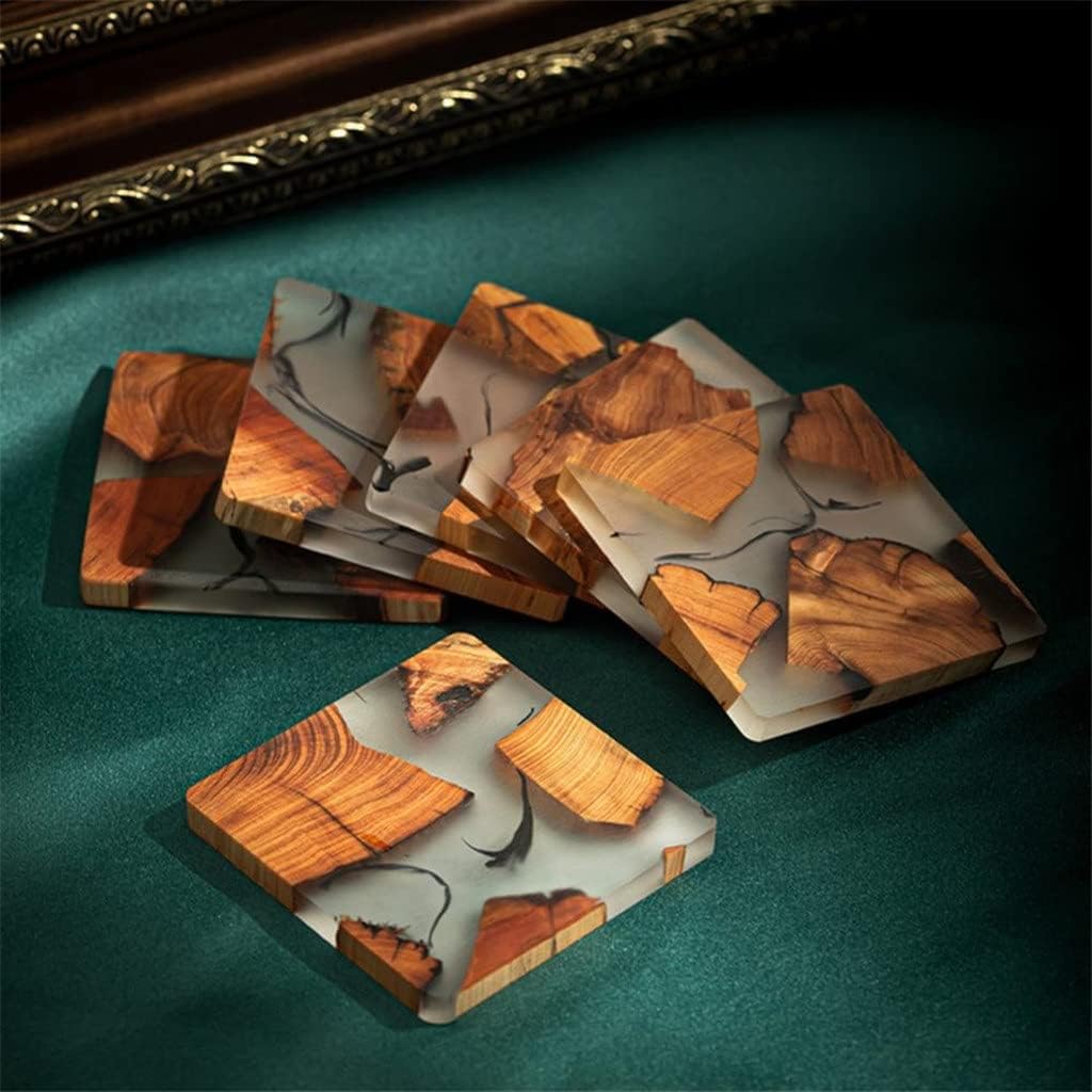 6pcs Wooden Tea Coaster Coffee Pad Simple Cup Holder Japanese Gasket Ceremony Spare Parts Household Thuja Mat