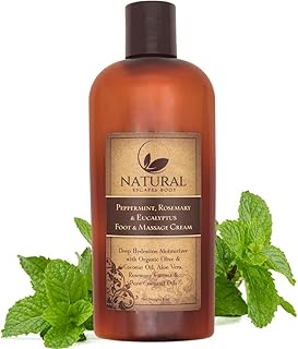 Sponsored Ad - Peppermint, Rosemary & Eucalyptus Massage & Foot Cream | Deeply Moisturizing Foot Cream for Dry Cracked Fee...