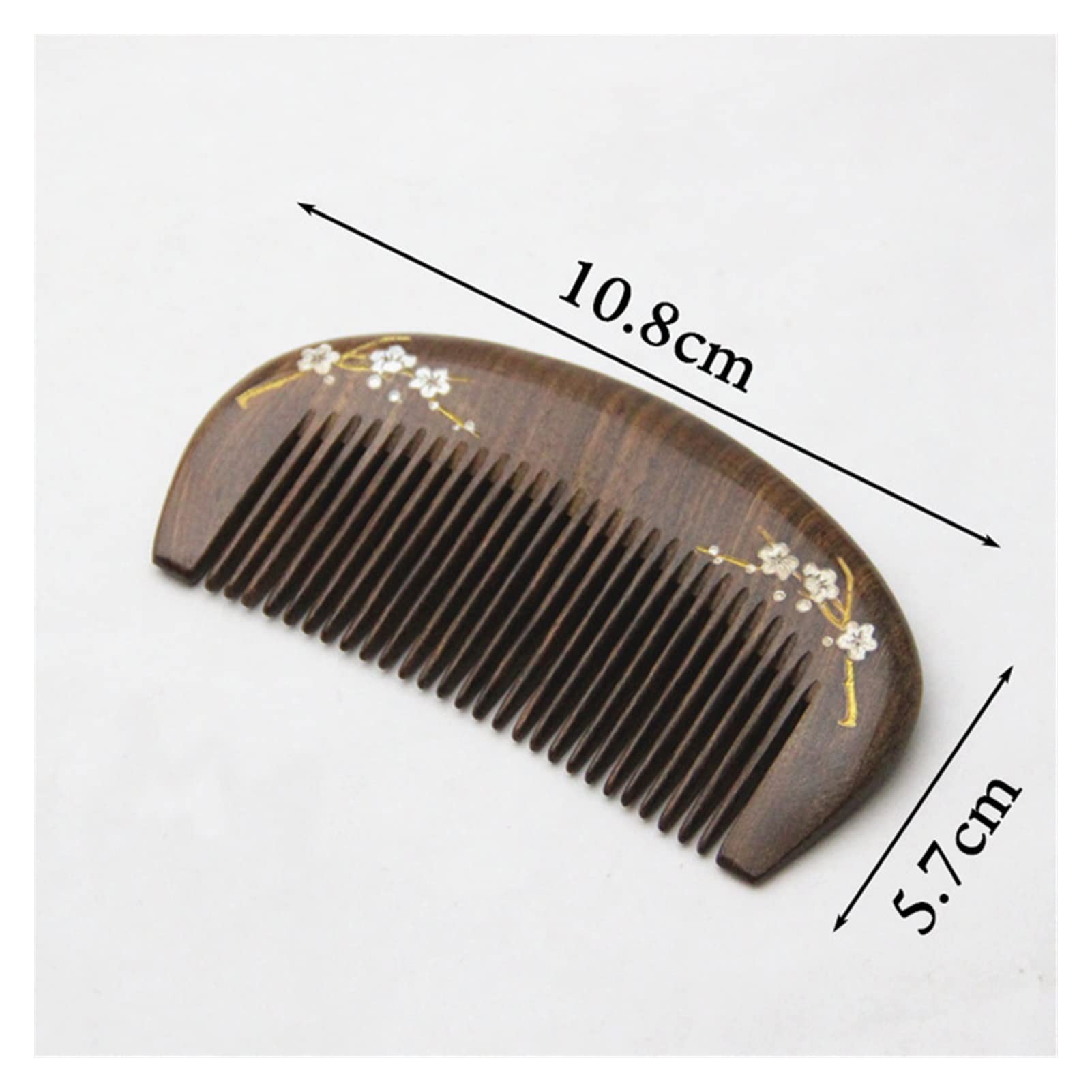 1 PCS Natural Gold Sandalwood Wood Head Combs Combs de Bolsillo Peinores for Mujeres Regalos Accesorios for peinar el Peinado