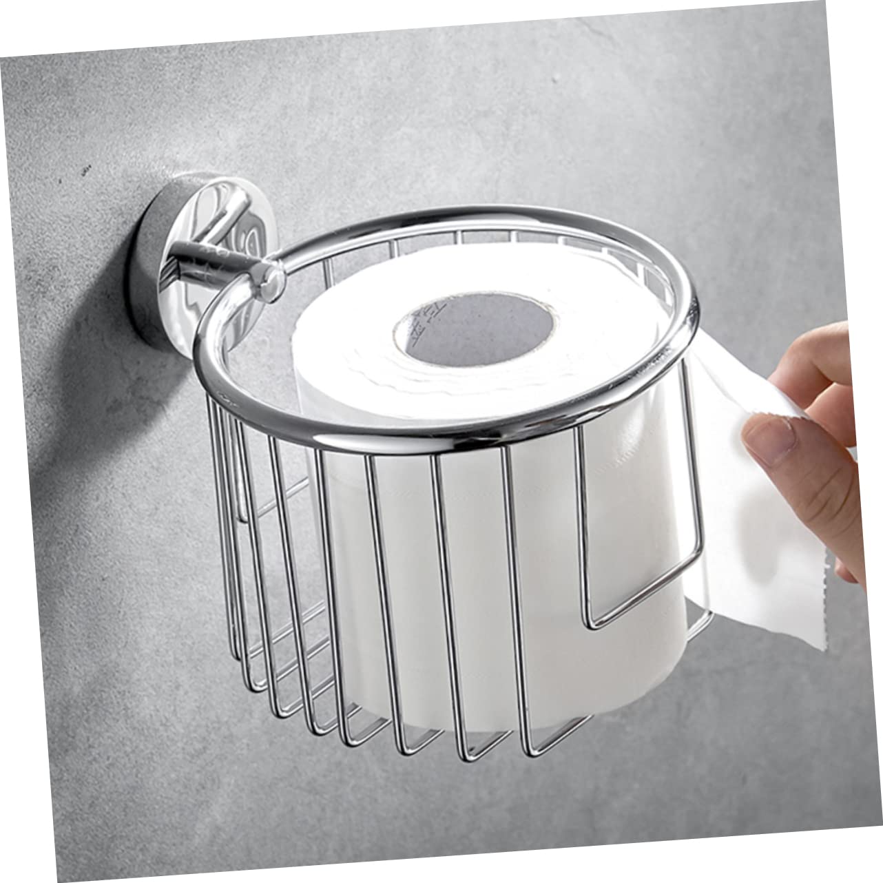 HOMSFOU 2pezzi Porta Rotolo Carta Igienica Inossidabile Supporto Muro Per Organizzazione Bagno e Cucina Design Elegante e Resistente Alla Corrosione Compatibile Con Tutti Tipi Carta