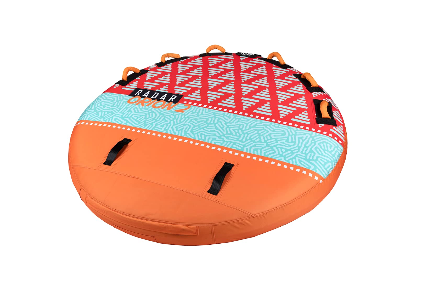 Radar Orion 2 Marshmallow Top Towable Tube, Orange Glow, 2 Person