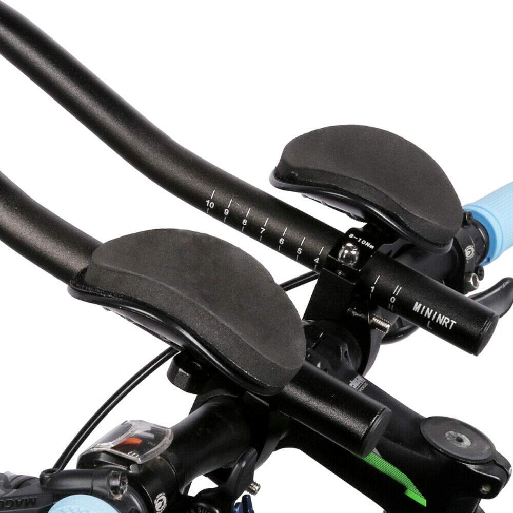 LIGHTER HOUSE Aluminium Alloy Relaxation Aero Bar Bike Rest Handlebar - Black