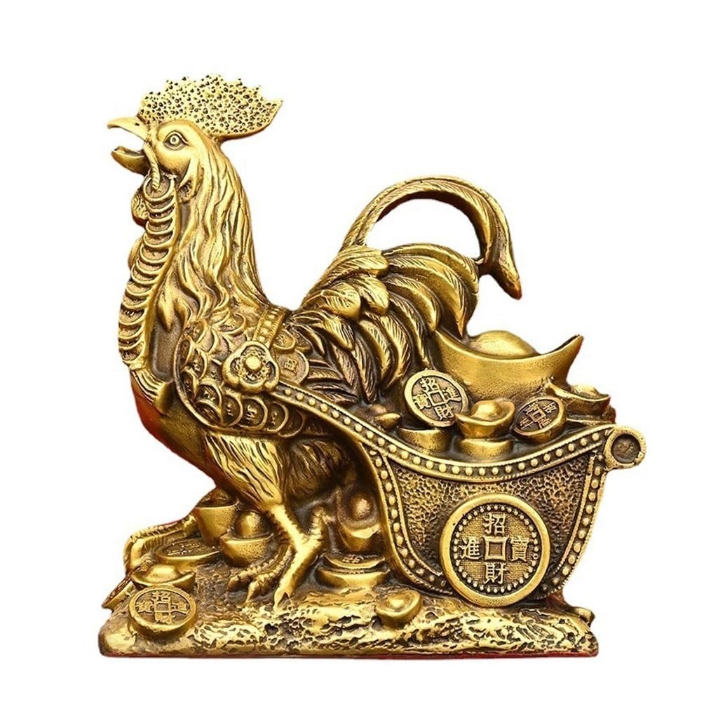 CHICKEN Bronze Living Room Ornaments Copper Rooster Ornaments For Desks Home Decorations Handicrafts Study Room Feng Shui Ornaments to Attract Wealth