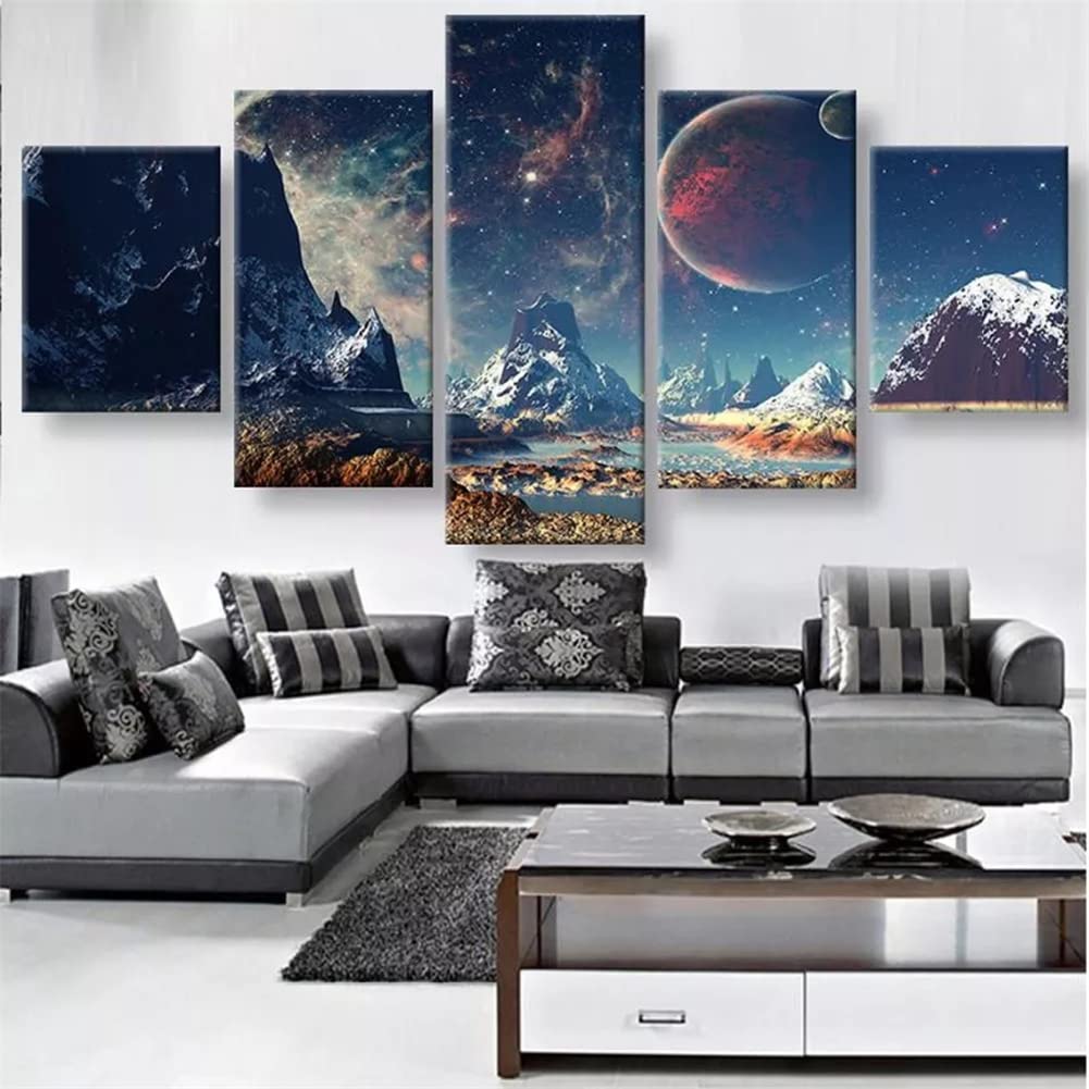 Peinture diamant 5D grand format pour combler un grand mur vide avec des strass