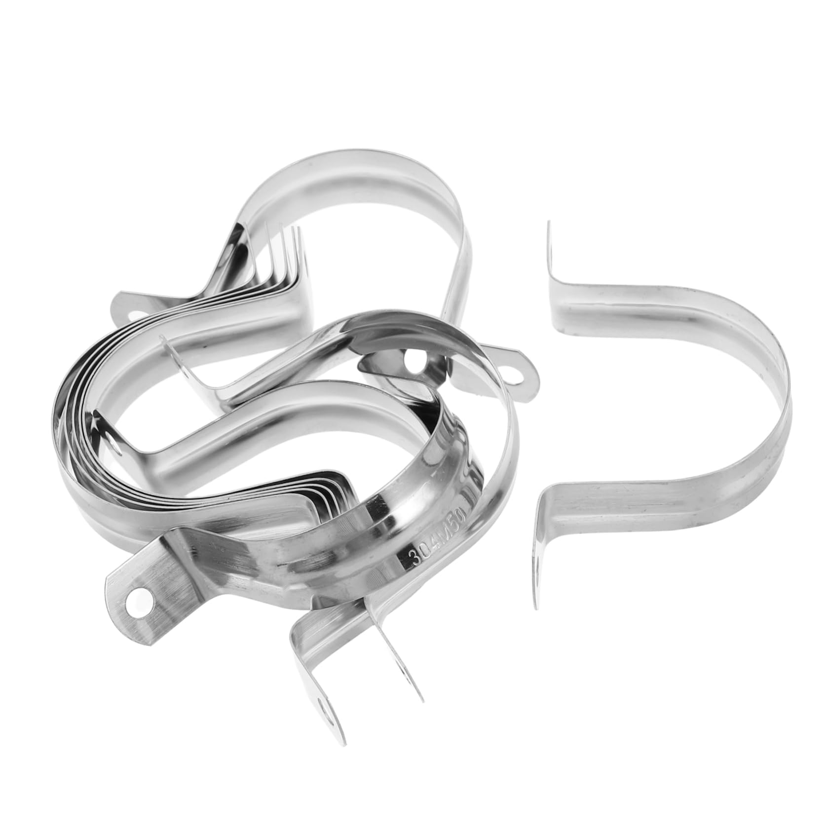 Heavy Duty Pipe Support Bracket 10pcs Stainless Steel Pipe Clamp Line Card Duct Clamps for Residential/Commercial Use