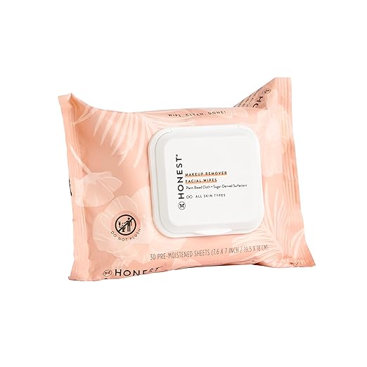 Honest Beauty Makeup Remover Facial Wipes EWG Verified, PlantBased