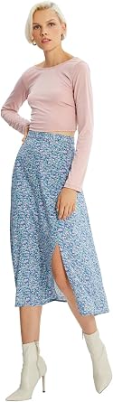 TRENDYOL Womens Contemporary, Blue, 38