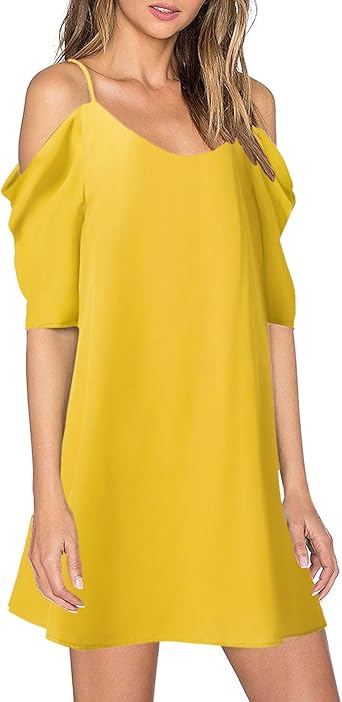 yellow off the shoulder summer dress
