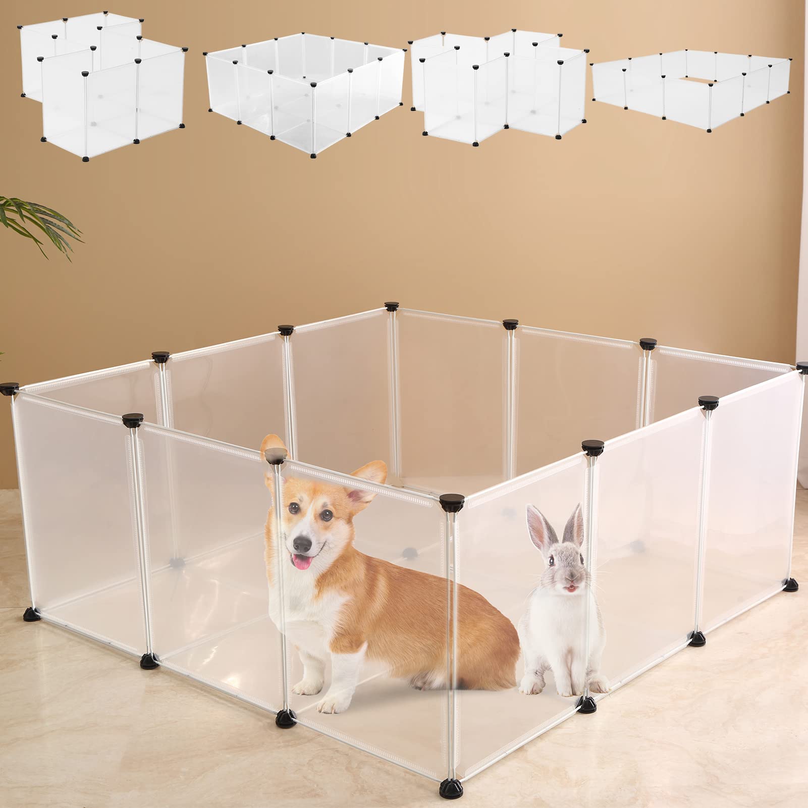 Buy EXPAWLORER Upgraded Pet Playpen Portable Plastic Dog Playpen