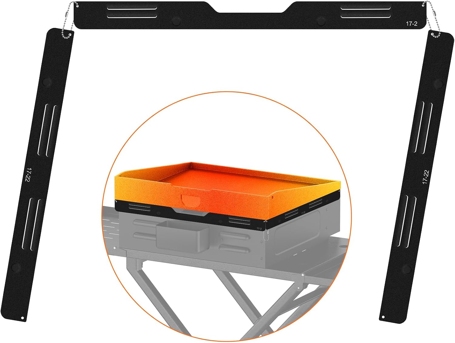 Wind Guards for Blackstone Griddle 22", Stainless Steel Magnetic Wind Screen Grill Accessories for Blackstone Griddle Grill and Camping, Compatible with Rear Grease Cup Hood and Side Shelf(Black)