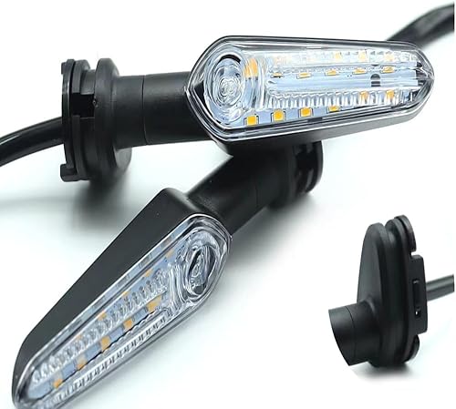 Miniatura 6 de 2 unids de señal de giro de motocicleta ultra brillante LED señal de giro ámbar fluyendo luz intermitente XSR MT10 FZ6 XJ6 R1 R6 R7 MT07 MT 09 MT25