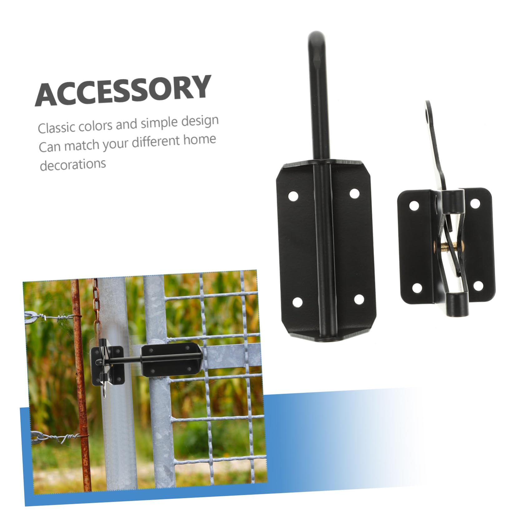 Pestillo Puerta Corredera Acero Inoxidable Resistente Cierre Seguridad para Puertas Exterior Fácil Instalación Diseño Clásico Anticorrosión