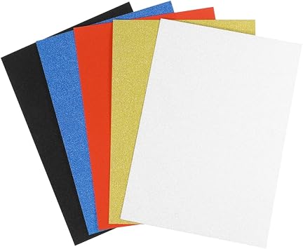 10pcs Multicolored Glitter Cardstock Diy Paper Cards Shimmer Craftwork Glitter Paper