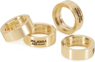 INJORA Bagues de Serrage Intérieures en Laiton de 10g pour Roues 0.7" D18 (4 Pièces)