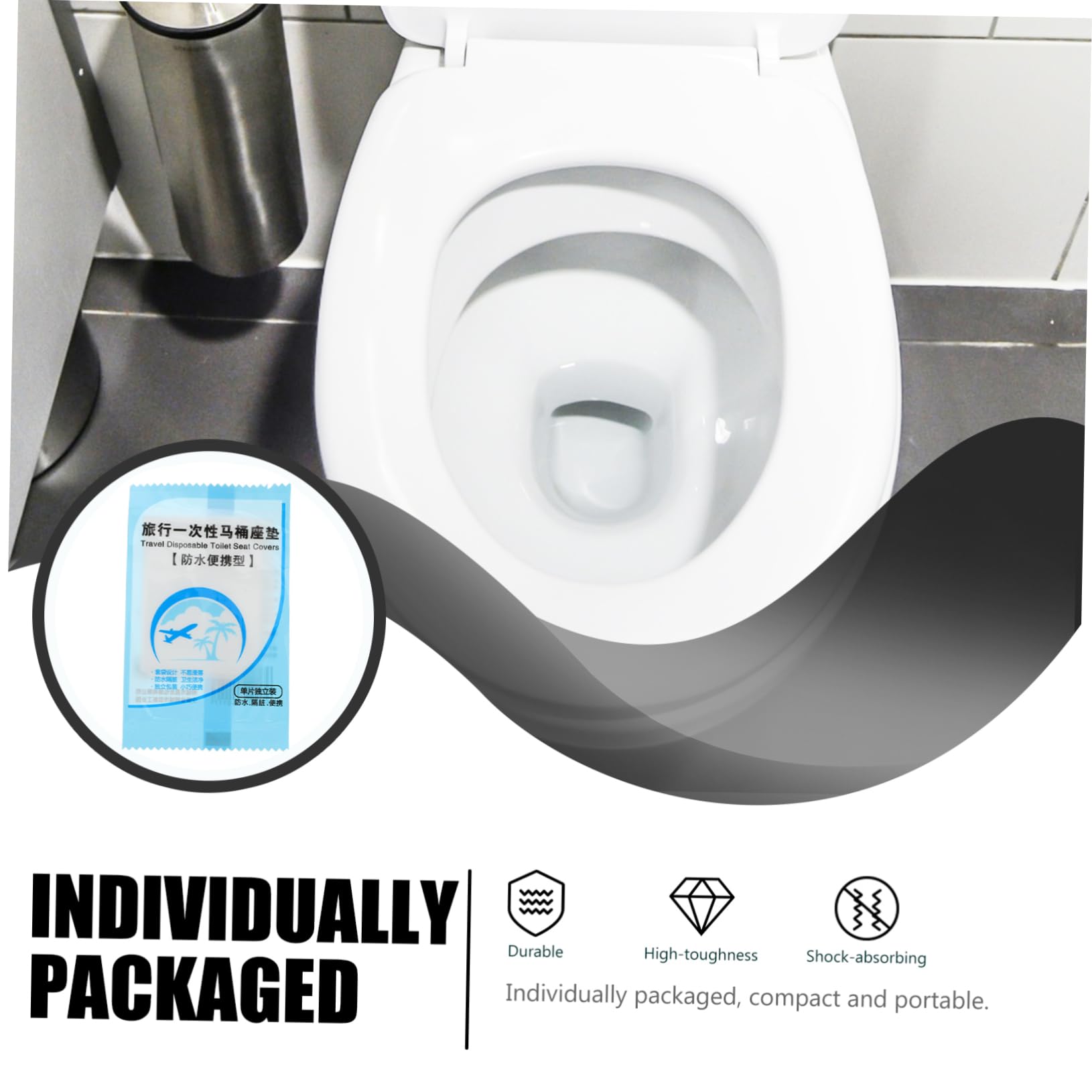 CIYODO Pcs Disposable Toilet Seat Covers Thickened Potty Bags for Portable Toilets Round Seat Covers Sanitary Safe for Adults Boys and Girls