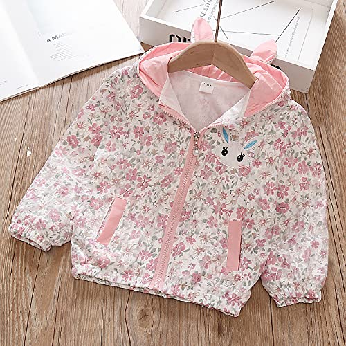 Little Hand Toddler Girls Rabbit Spring Fall Outerwear Windbreaker Floral Pink Jackets Coat 6-12 Months #TOP1