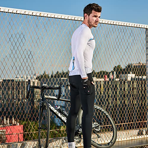 Santic Men's Bike Pants Long 4D Padded Cycling Tights Leggings Outdoor Riding Bicycle Pants #TOP4