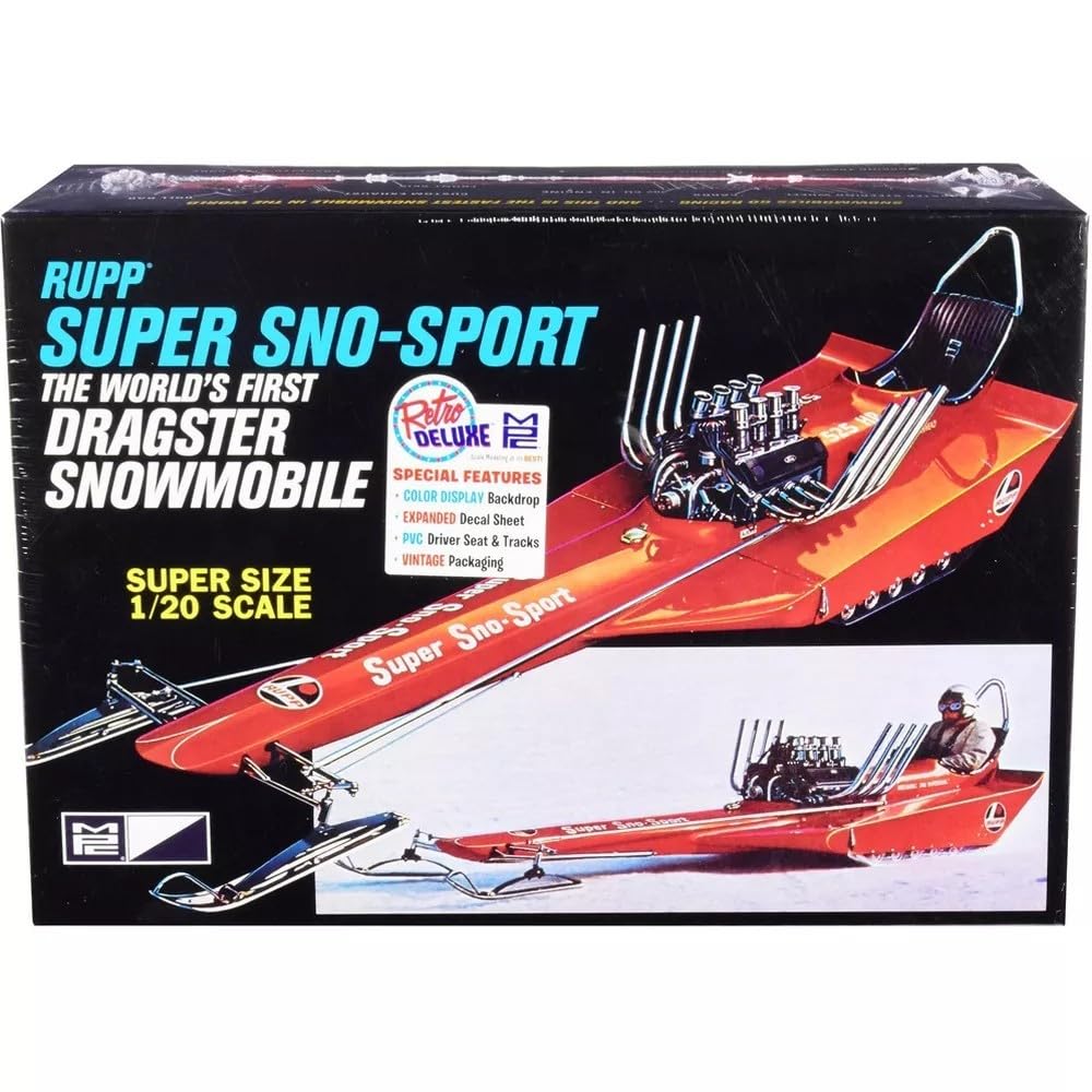 MPC Rupp Super SNO-Sport Snow Dragster 1:20 Scale Model Kit, Factory Color