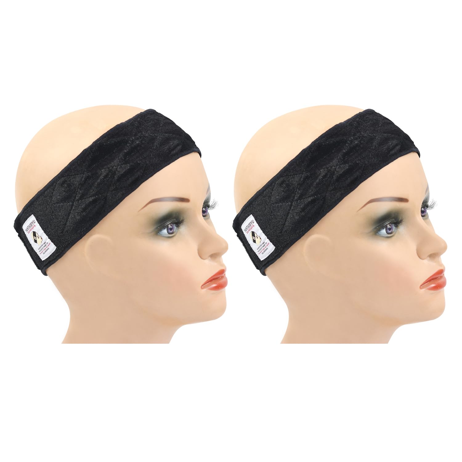 2 Pieces Adjustable Wig Grip Headbands Non-Slip Wigs Scarf Grip Band to Hold Wig in Place (Black), 1 count (Pack of 2)