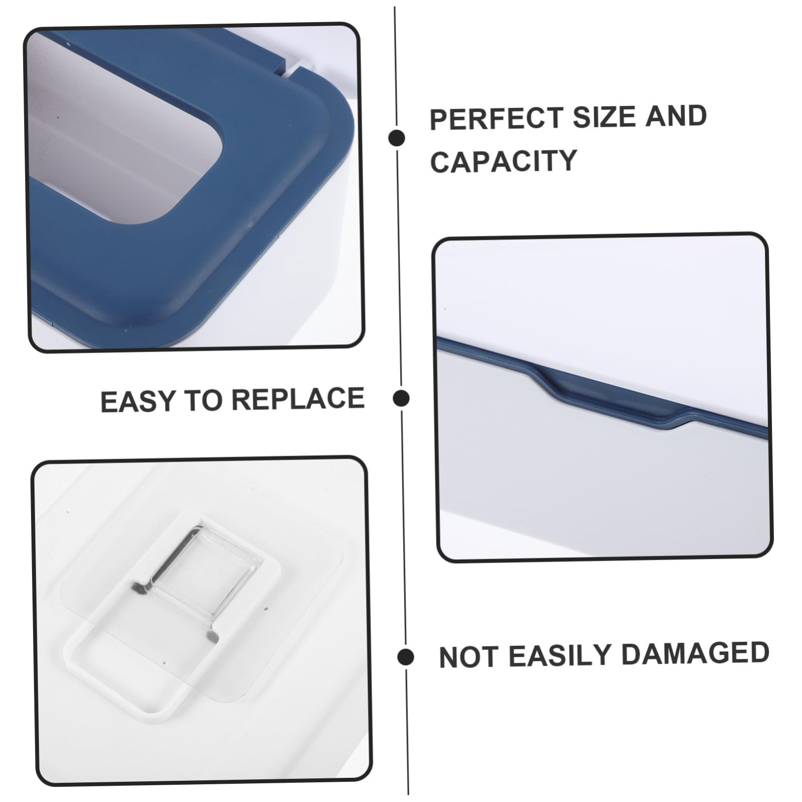 Boîte de Lingettes pour Bébé Portable Couvercle, Lot de 2