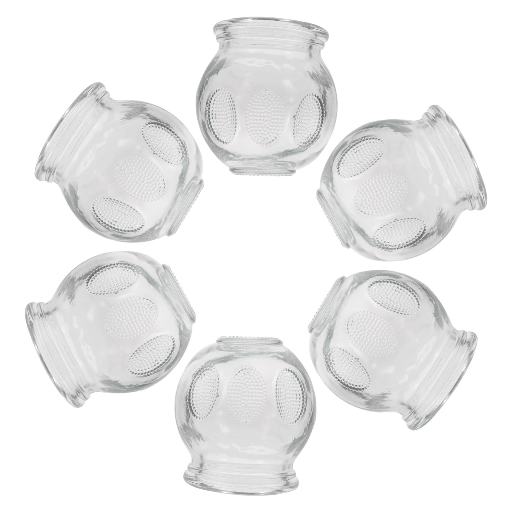 Gogogmee Cuing Cups for Cuing Set 6pcs Glass Massage Cans High Penetration for Muscle Relief