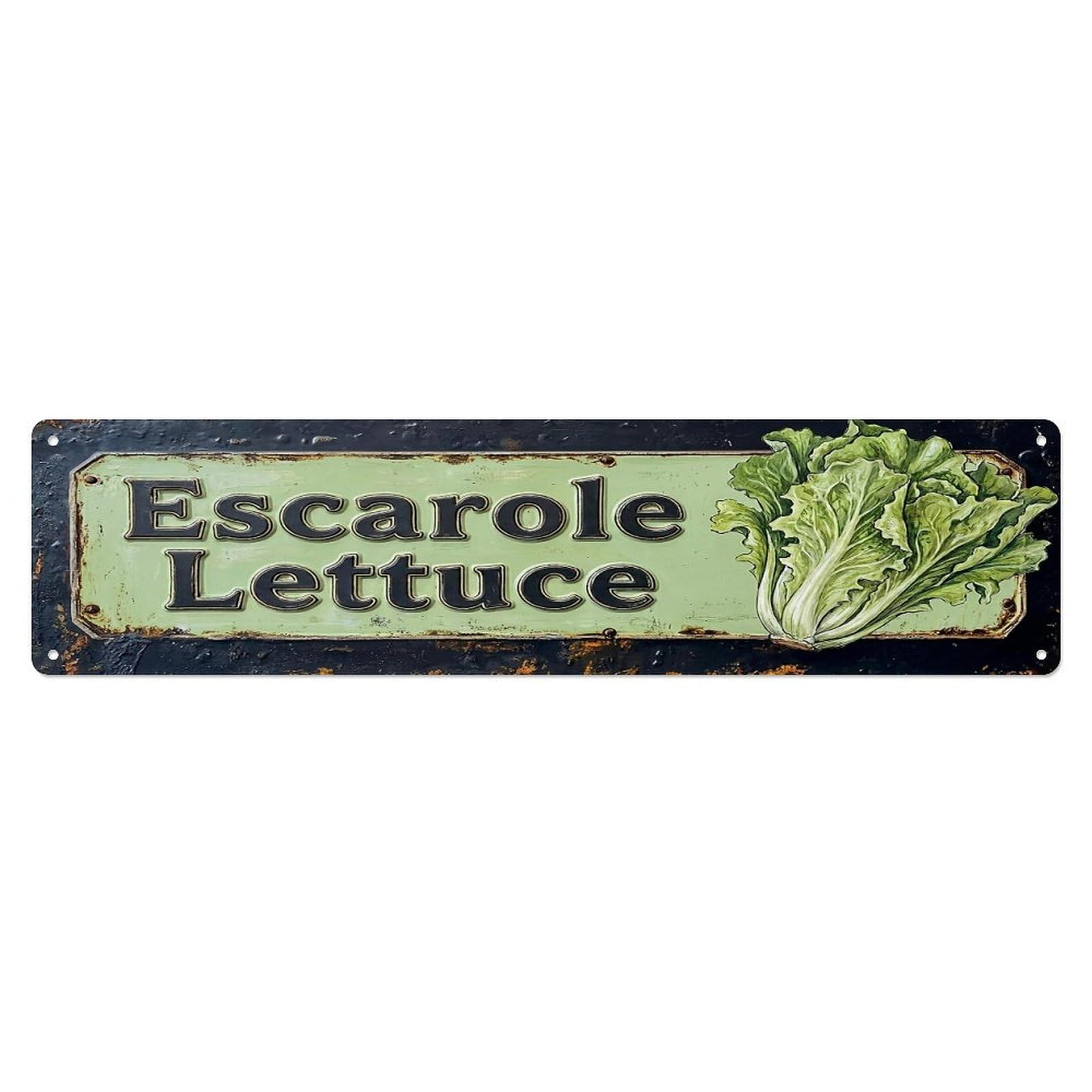 Vintage Escarole Lettuce Bitter Farmhouse Metal Tin Sign