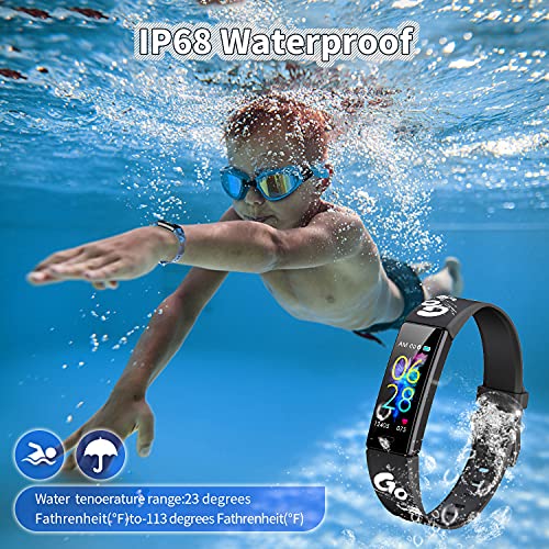 K-Berho Kids Watch Fitness Tracker, Fitness Watches For Kids, Activity Tracker With Pedometers, Stopwatch, Ip68 Waterproof, 11 Sport Modes Smart Watch For Kids Age 6-16 Years Old #TOP5