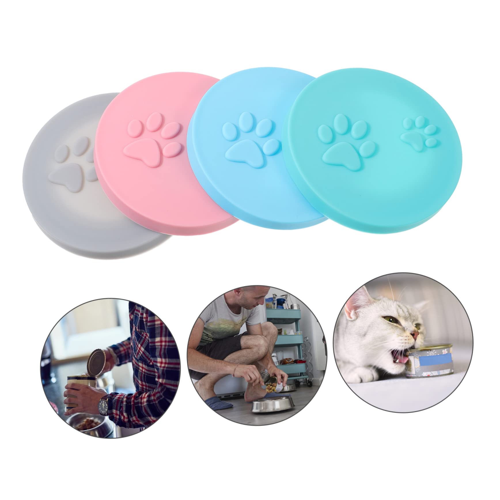 FRCOLOR 12 Piezas Tapa De Lata Para Mascotas Fundas Gel De Sílice Gorra Gatos y Perros