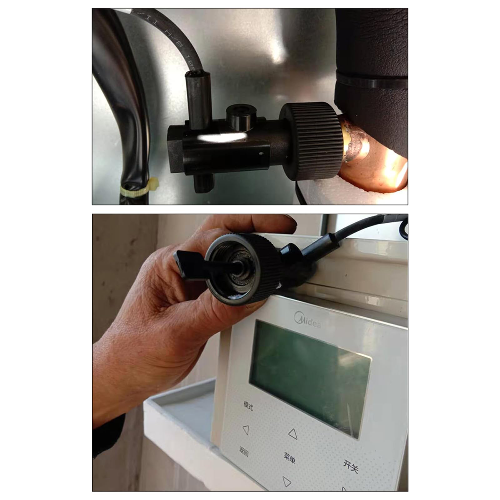 DIIOOMIEEU 3/4'' Water Flows Switches Effect Flowmeter Fluid Meter Counter DC100V 0.75-3L/min Water Flows Switch