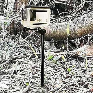 Cameras Ground Spike Stick Mount | Adjustable Length | Adjustable Tilt 1/4-20 Ball Head for Gopro, Trail Cameras , Perfect for the beach, woods, ski slopes, Ideal for downhill mountain biking, fishing