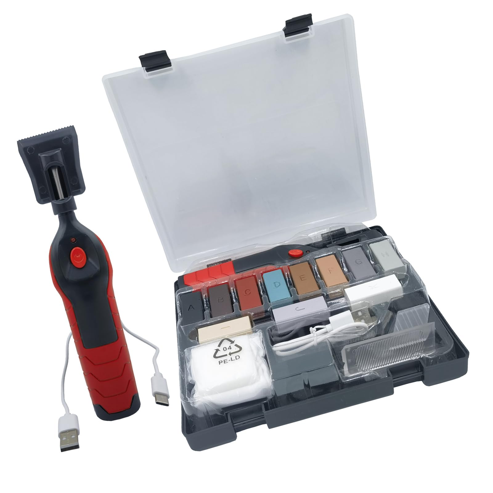 Electric Floor Repair with 11 Color Waxes and Heating Pen for Scratches Cracks in Wood Laminate Tiles Filler