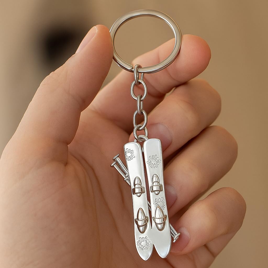 Cute Keychain-Ski Boot Keychains for Men and Women,Funny Key chains Gifts for Skiing Enthusiasts and Outdoor Adventure