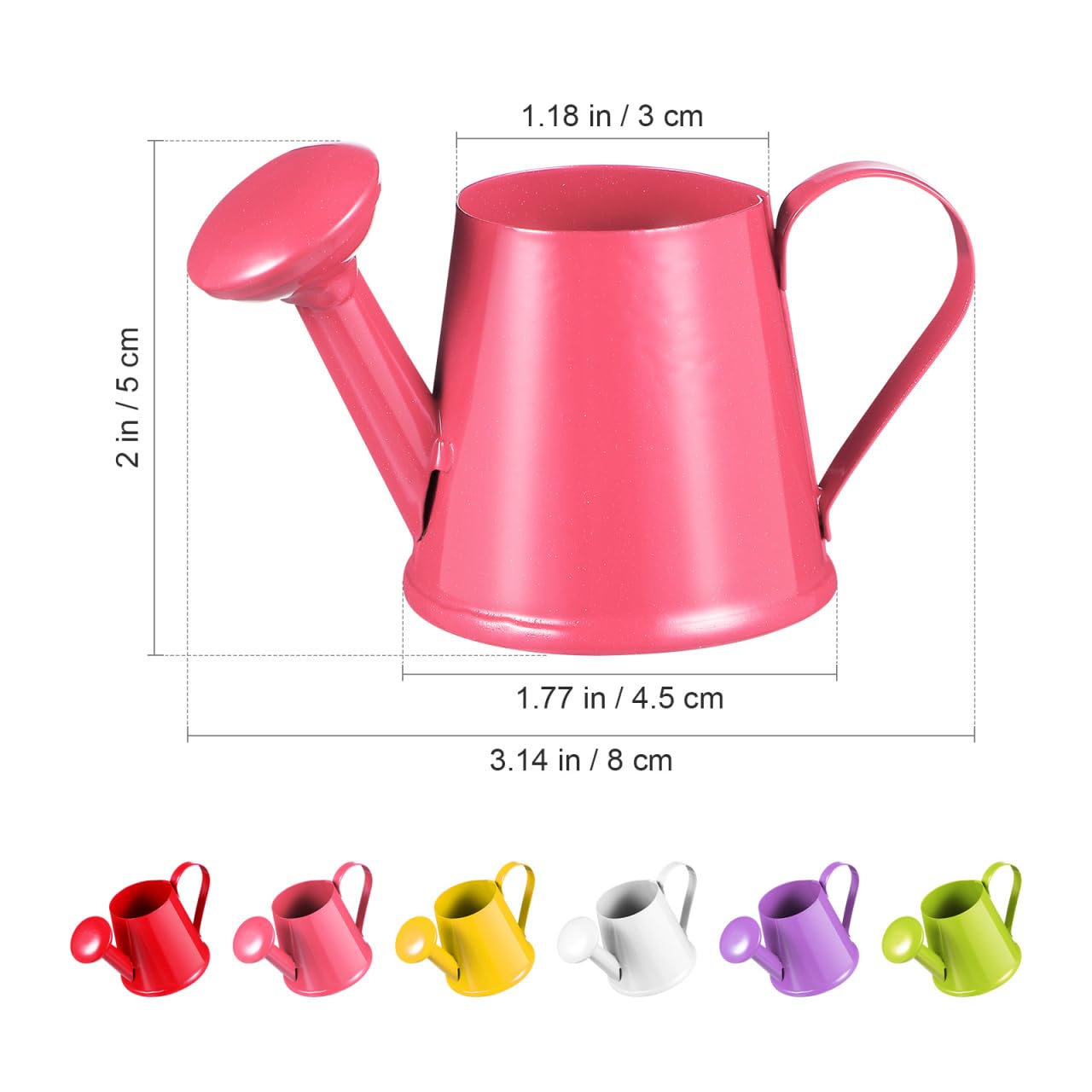 Didiseaon Mini annaffiatoio per bambini: 6 pezzi, piccolo annaffiatoio per bambini, in metallo, per bambini, decorazione per il giardinaggio, può essere versato